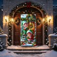 thumbnail image 5 of AOMXGD Christmas Door Tapestry, 35.5x71In Xmas Front Door Hanging Fabric Decor,Holiday Cloth Door Curtain For Bedroom Wall And Indoor Party Layout, 5 of 9