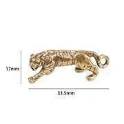 Cogfs Pure Brass Solid Vintage Old Tiger King of Beasts Decorative Ornaments