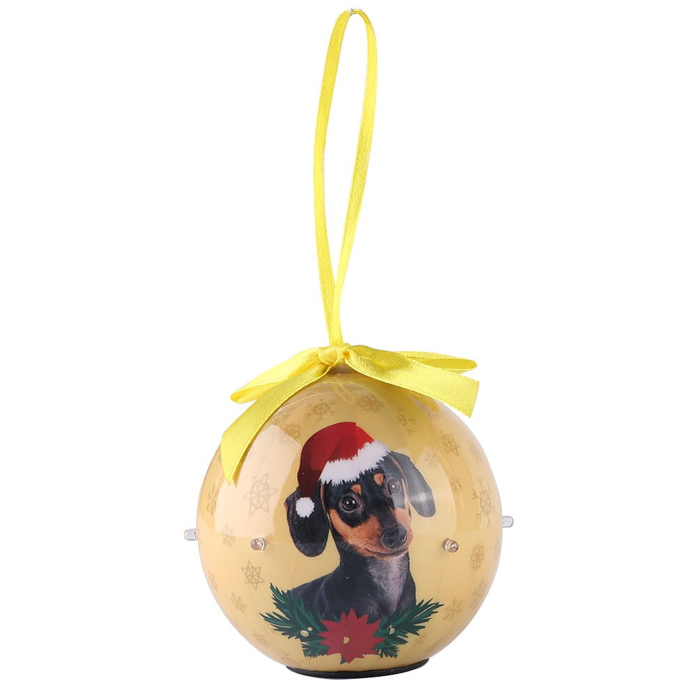Dog Collection Twinkling Lights Christmas Ball Indoor Decorative Ornament