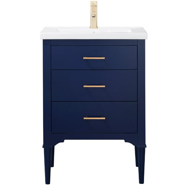 Design Element Mason 24" Single Sink Bathroom Vanity in Blue