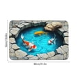 thumbnail image 3 of Vwrxbz 3D Visual Bath Mat Non Slip Crystal Velvet Optical Illusion Floor Mat Carp Fish Print Absorbent Bathroom Rug 50x80cm, 3 of 9