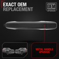thumbnail image 2 of Exterior Rear Driver or Passenger Door Handle & Cover, Upgraded Metal - Compatible with 2014-2018 Chevrolet Silverado; 14-18 GMC Sierra 1500 2500 3500 - Textured Black - OEM 22923605, 22923599, 82395, 2 of 5