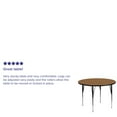 thumbnail image 3 of Flash Furniture 48'' Round Oak Thermal Laminate Activity Table - Standard Height Adjustable Legs, 3 of 4
