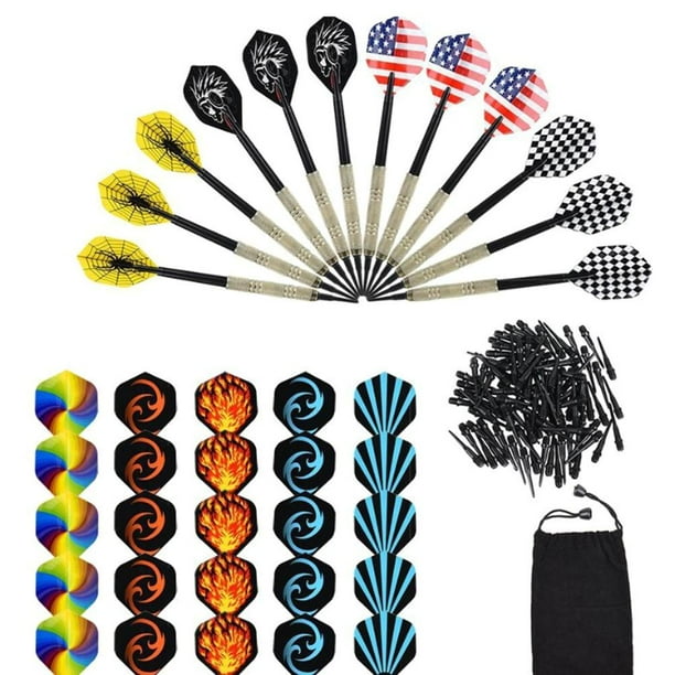 Seguridad Juego De Dardos Con Punta De Acero De 14 Gramos Juego De Dardos Suaves Con Barra De 25 Alas Y Juego De Dardos Para Exteriores 12Pcs Dardos Electrónicos Speravity HA036207-00