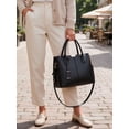 thumbnail image 3 of Spencer Women Satchel Handbags Top Handle Purse Medium Tote Bag Leather Crossbody Purses Shoulder Bag for Work Office Daily, Black, 3 of 10