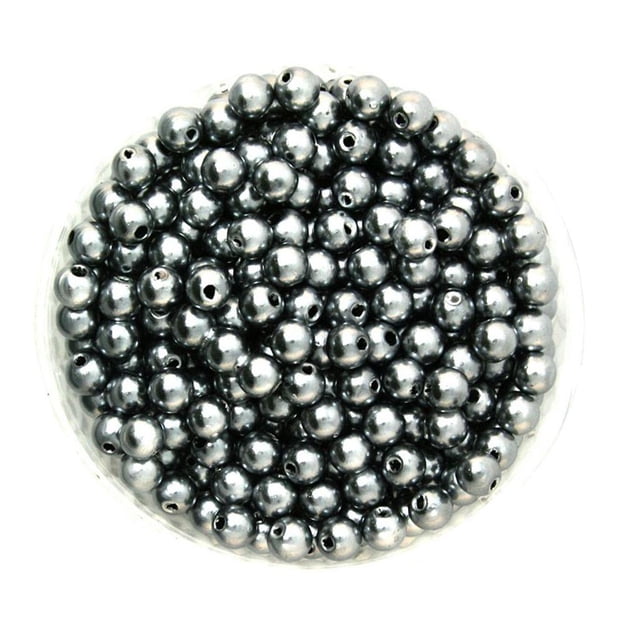 Perlas de Imitación Sunnimix 500 Piezas Plástico 6mm Gris Plateado
