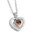thumbnail image 1 of Collar De Corazón En 100 Idiomas I Love You Collar De Proyección Para Mujeres Niñas Regalos De San Valentín Eigraketly AP006387-01, 1 of 6