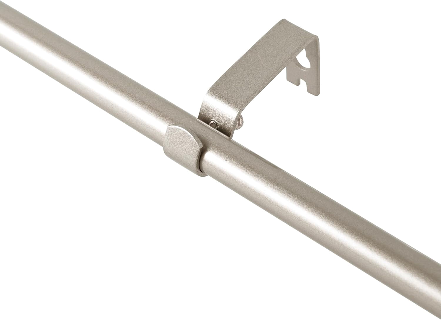 eTeckram 5/8" Single Curtain Rod with Brun Finials,Pewter,28‘’-48‘’
