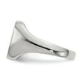 thumbnail image 3 of 14K White Gold Ring Band Signet 11.0x10.5mm Open Back, Size 9, 3 of 5