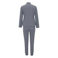 thumbnail image 5 of Riforla Women's Two Piece Lapels Suit Set Office Long Sleeve Jacket Pant Suit Slim Fit Trouser Jacket Suit Sets for Women 2 Pieces Gray XL, 5 of 5