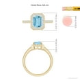 thumbnail image 4 of ANGARA Natural 1.35 ct Aquamarine Engagement Ring with Diamond Halo in 14K Yellow Gold for Women (Size-8x6mm) | March Birthstone, Anniversary, Jewelry Gift for Women | Natural Aquamarine Ring, 4 of 9