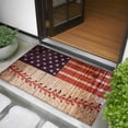 thumbnail image 5 of 2x3 Door Mat Rug, American Flag Vintage Non-Skid Rubber Backing Large Rectangle Rugs - Living Room Bedroom Home Office, Farmhouse Baseball Blue Red Indoor Floor Mat Carpets Washable Rug, 5 of 9