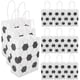 thumbnail image 1 of KAKOWELY 12 bolsas de papel con asas para regalo, bolsas con asas para joyería de fútbol., 1 of 5