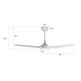thumbnail image 6 of 52" 3 Blades Reverse Airflow Smart Indoor Ceiling Fan with Light and Remote, 6 of 7