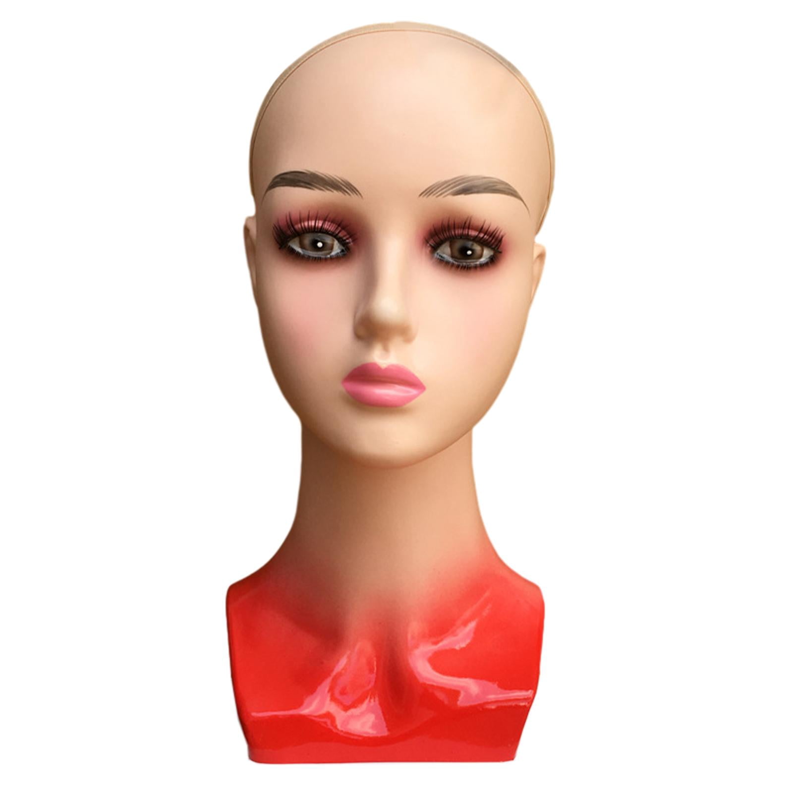 Female Bald Mannequin Head Manikin Head Stands for Hairpieces s Making redcloth
