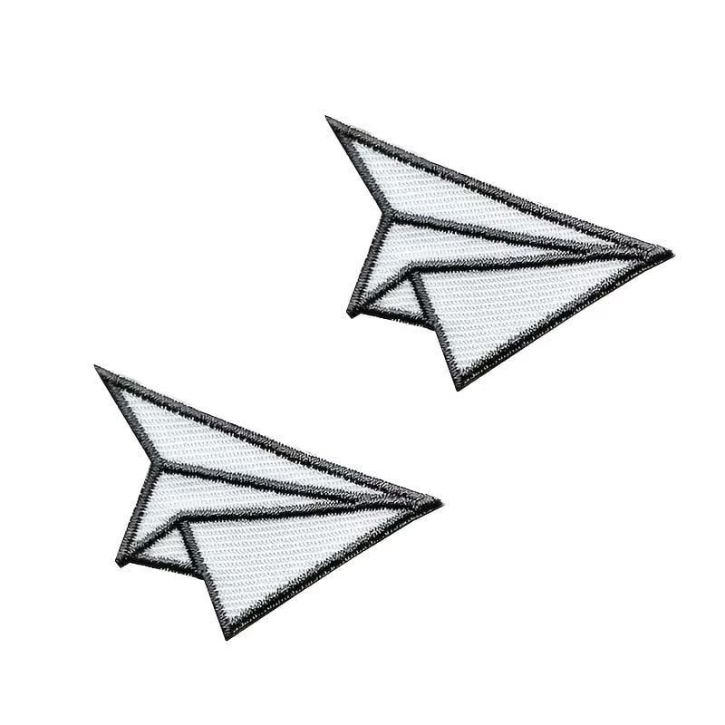 4pcs Paper Airplane Embroidered Patches - Small Iron-On/Sew-On for Backpacks, Hats, and Clothing - Ideal Gift for Aviation Lovers