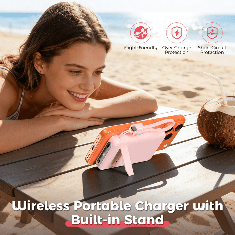 OWNTECH 10000mAh Magnetic Power Bank Pink photo 6