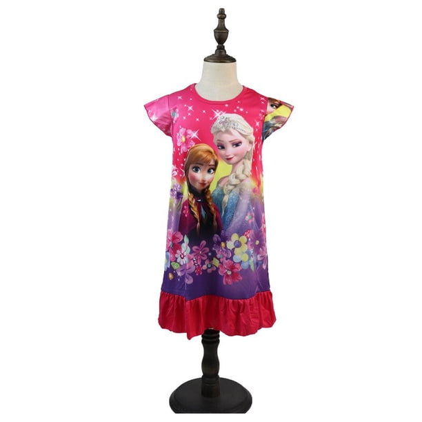 2023 vestido de princesa de Disney para niñas, ropa de verano para niños, pijamas de Frozen 2 Anna Elsa, disfraz informal de cumpleaños 3 8Y7T Gao Jinjia LED