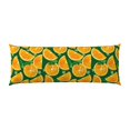Adobk Orange Print Body Pillow Cover with Zipper,Soft Body Pillow