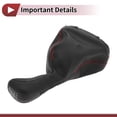 thumbnail image 4 of Unique Bargains 6 Speed Manual Gear Shifter Knob with Cover for Mercedes-Benz W203 S203 2000-2007 Plastic Faux Leather Gearbox Stick Shifter Lever Knob Black Red, 4 of 7