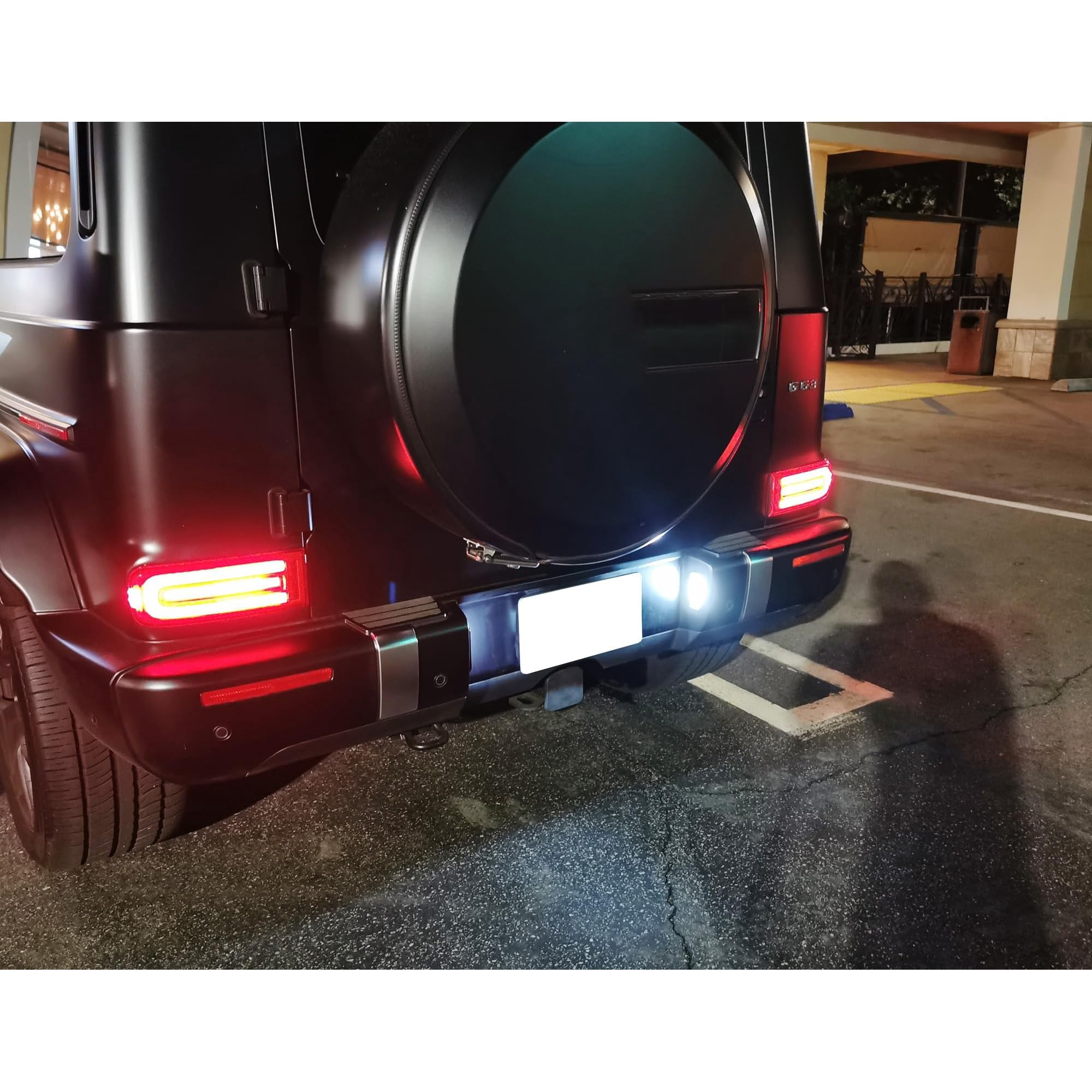 Xenon White Full LED License Plate Light Kit For Mercedes 2019-up G-Class (W463A) and 2013-2018 G-Class (W463 LCI/Facelift)