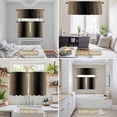 thumbnail image 6 of Beige Black Ombre Kitchen Curtains Sets for Windows 24 Inch Length, Modern Gradient Abstract Art Rod Pocket Window Treatments Tier Curtains and Valances Set for Bedroom/Bathroom, 6 of 8