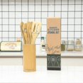 thumbnail image 4 of Kitchen Cooking Bamboo Utensils Set,6 Pcs Wooden Spoons And Spatula Kitchen Cooking Tools For Nonstick Cookware And Work, 4 of 5