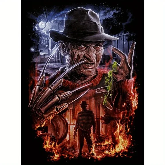 DIY 5D Full Round Drill Diamond Painting By Number Kits Horror Characters Rhinestone Embroidery Cross Stitch Art Craft Home Wall Decoration