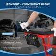 thumbnail image 4 of Adjustable Automotive Creeper 49.2"-68.9" Top Automotive Creeper, Heavy Duty 400LB Capacity Mechanic's Creeper with Locking Wheels & Tool Pouch (49"-69" Length) for Truck, SUV & Garage Vehicle Mainten, 4 of 6