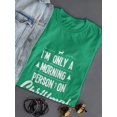 thumbnail image 3 of I'm Only A Morning Person On Christmas Women Kelly Green T-Shirt, Female Medium, 3 of 4