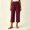 Wine, variant on BUIGTTKLOP Womens Capri Pants High Waisted Lounge Pants Straight Wide Leg Summer Beach Capris
