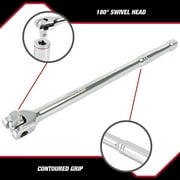 Hyper Tough 15-inch 1/2-Inch Rust Resistant Breaker Bar with Rotating Head
