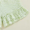 thumbnail image 7 of Nygoyerh Toddler Girls Plaid Shorts Ruffled Hem Elastic Waist Wide Leg Short Pants Infant Clothing for Summer 9M 12M 18M 2T 3T, 7 of 7