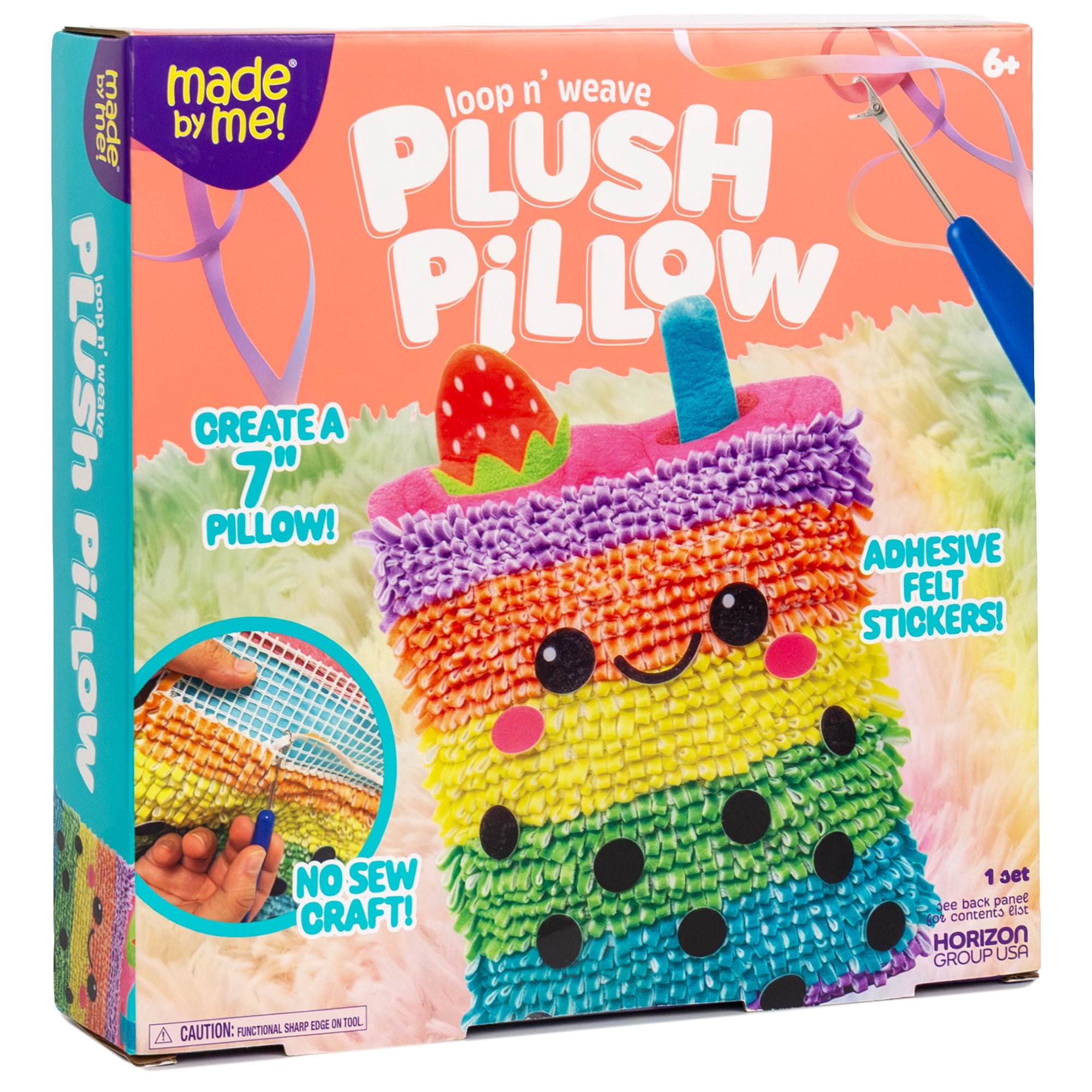Made by Me Loop N’ Weave Plush Pillow
