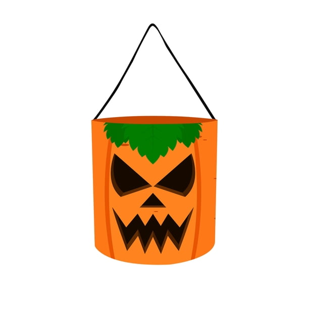 Bolsa de Dulces de Halloween con Diseño de Calabaza | Bolsa Personalizada para Pedir Dulces | Bolsa Reutilizable de Poliéster para Recuerdos de Halloween | Almacenamiento de Dulces con Nombre Persona