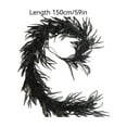 thumbnail image 3 of Black Strip-Shaped Coniferous Simulated Rattan Halloween Decoration, Rattan Simulation Feel Soft Rubber Rattan Pruboru Black Plant, for Helloween Decorations Home Decor (1Pc, 150cm/59In), 3 of 8