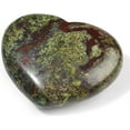 thumbnail image 1 of MAIBAOTA Pierre de Sang 45 mm Pierre Cœur Cristaux de Guérison Naturelle Verte avec Taches Rouges Pierre Précieuse Coupée en Vrac, 1 of 6