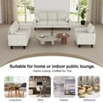 thumbnail image 6 of 56" Modern Loveseat Sofa Chair with Armrests & Side Pockets, Comfy Accent Couch with Thick Cushions for Living Room Apartment Bedroom Office, 6 of 10