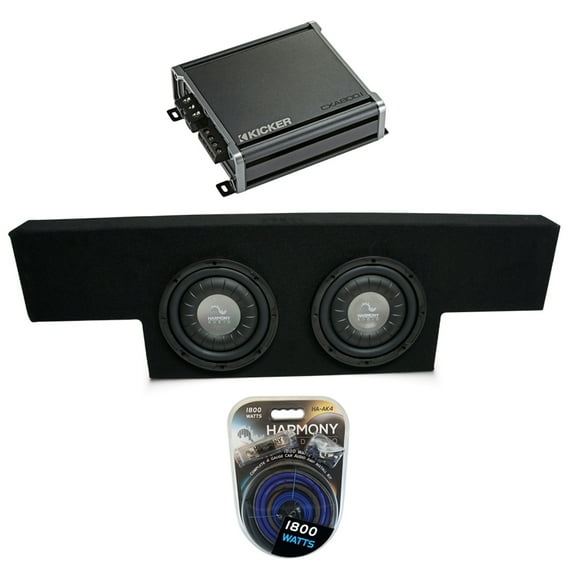 01-06 GMC Sierra Non-HD Crew Cab Truck Harmony F104 Dual 10" Sub Box & CXA800.1