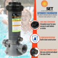 thumbnail image 3 of SUNSOLAR Automatic Chlorinator for Above Ground Pools and In-Ground Pools- Free Standing in-Line - Dispenser Holds 4.2lbs, 3 of 6