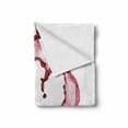 thumbnail image 2 of Wine Soft Flannel Fleece Throw Blanket, Heart Shape Spilling Red Drink in Glasses Romantic Valentines Day Concept, Cozy Plush for Indoor and Outdoor Use, 50" x 60", Burgundy White Pink, by Ambesonne, 2 of 6