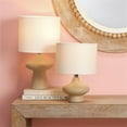 thumbnail image 2 of J&D Designs Oliver 1-Light Modern Ceramic & Linen Table Lamp in Beige/White, 2 of 6