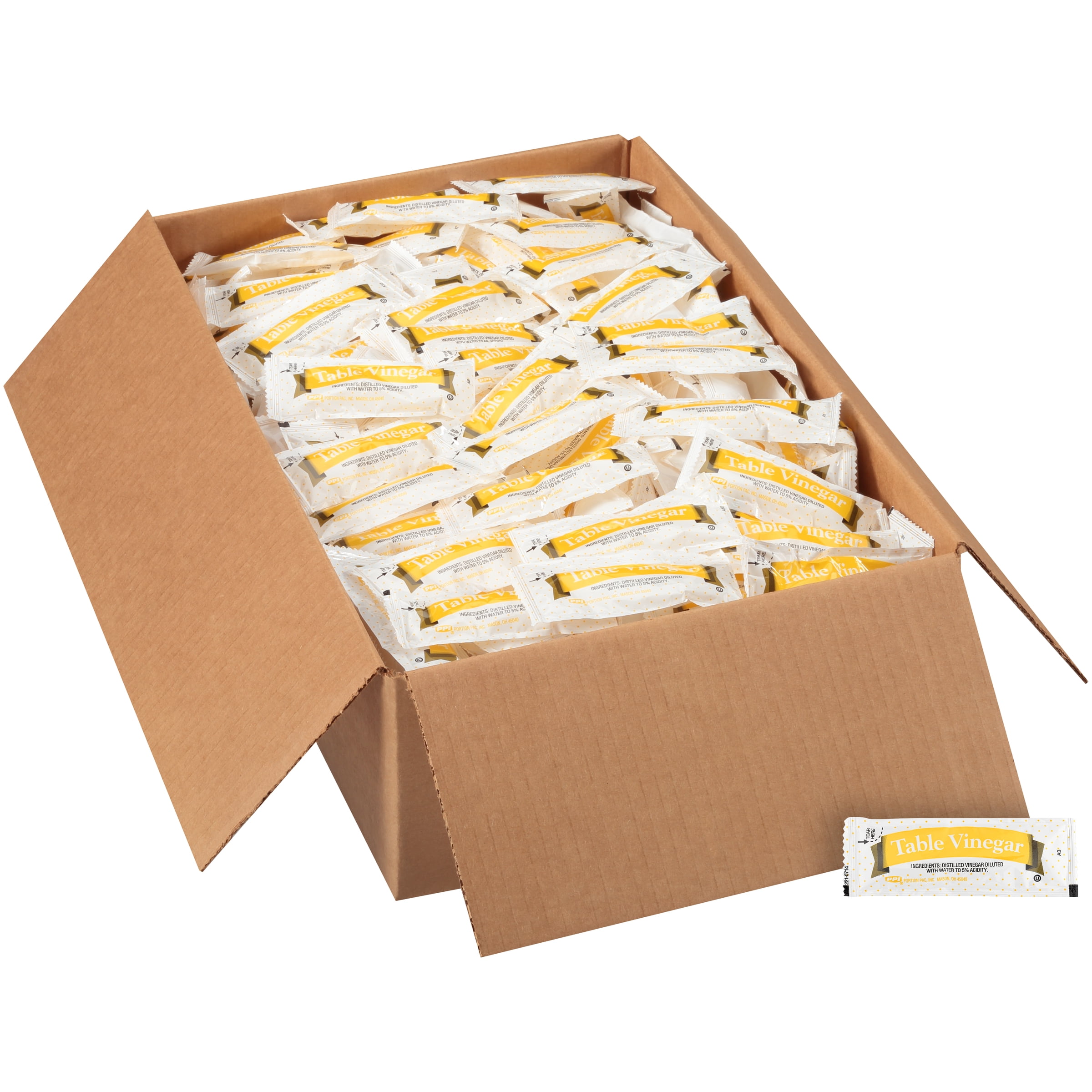 PPI Single Serve Table Vinegar, 9 gr. Packets (Pack of 500) Walmart