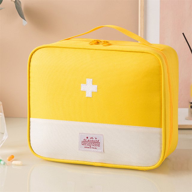 Sac de Premiers Soins, Pochette de Premiers Soins Vide, Mini Sac Médical Portable, Sac de Rangement Multifonction pour Médicaments d'Urgence pour Camping Randonnée Voyage Urgence en Plein Air