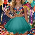 thumbnail image 2 of RMGVDSD Candy Color Tutu Skirt For Girls Performance Dance Ballet Layered Party Wear Tulle Fluffy Tutu Skirt Princess Pettiskirt Fashion 3-8 Years, 2 of 4
