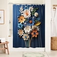 thumbnail image 7 of Tarmeek Floral Shower Curtain 90x180cm Polyester Fabric Waterproof Washable Quick Dry for Bathroom Tub Hotel Mildew Resistant, 7 of 7