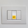 thumbnail image 3 of HINTRMENT 12Set Switch Stickers Yellow Black Square PVC Adhesive for Device Identification 0.6x0.6in, 3 of 8