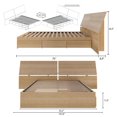 thumbnail image 4 of Nexera Nordik Storage Bed with Headboard, Natural Maple, 4 of 8