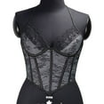 thumbnail image 2 of Mujeres Casual Sexy Ojal con cordones Estampado floral Fishbone Court Vintage Corset Straps Tank Top Fridja  nalpqowj29872, 2 of 8