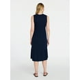 thumbnail image 3 of Time and Tru Women's Sleeveless Cotton Knit Tiered Midi Dress, Sizes XS-XXXL, 3 of 5